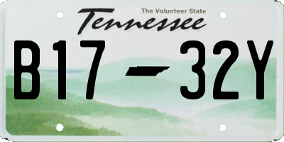 TN license plate B1732Y