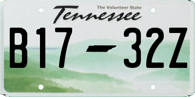 TN license plate B1732Z