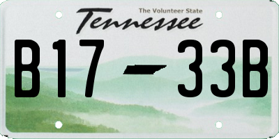 TN license plate B1733B