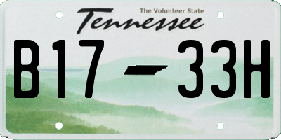 TN license plate B1733H