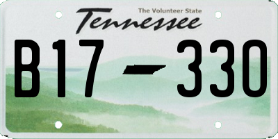 TN license plate B1733O