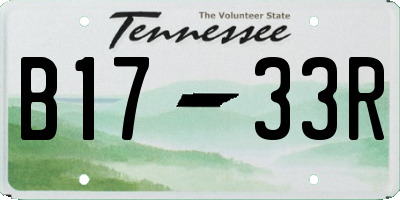 TN license plate B1733R