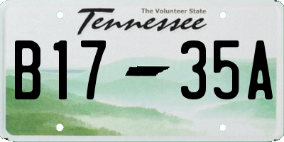 TN license plate B1735A