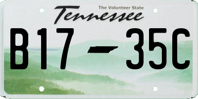 TN license plate B1735C