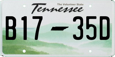 TN license plate B1735D
