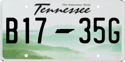 TN license plate B1735G