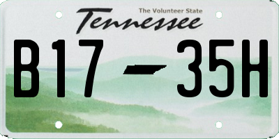 TN license plate B1735H