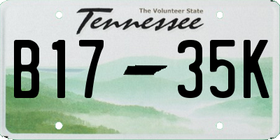 TN license plate B1735K