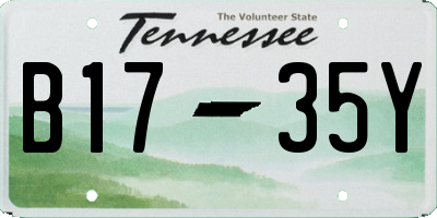 TN license plate B1735Y