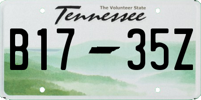 TN license plate B1735Z