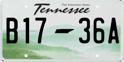 TN license plate B1736A