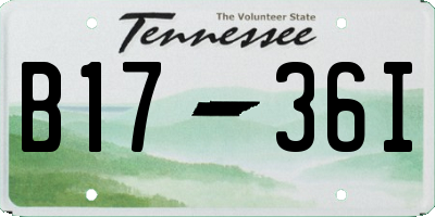 TN license plate B1736I