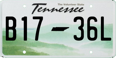 TN license plate B1736L