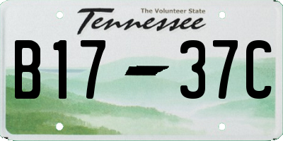 TN license plate B1737C