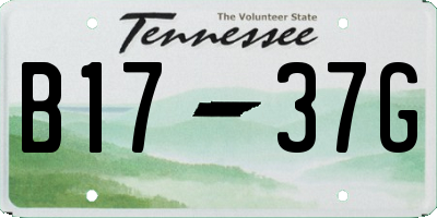 TN license plate B1737G