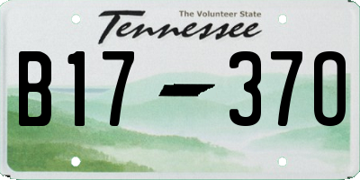 TN license plate B1737O