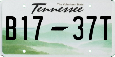 TN license plate B1737T
