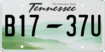 TN license plate B1737U