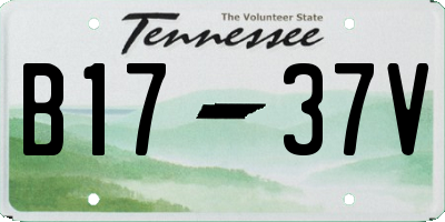 TN license plate B1737V