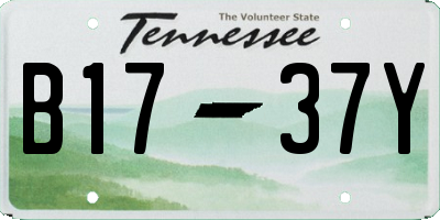 TN license plate B1737Y