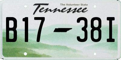 TN license plate B1738I