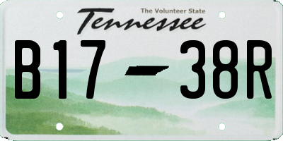 TN license plate B1738R
