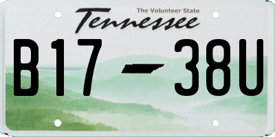 TN license plate B1738U