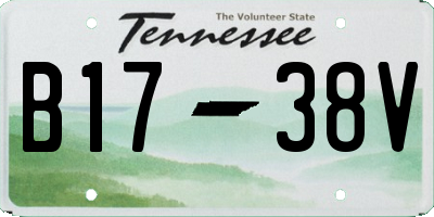 TN license plate B1738V