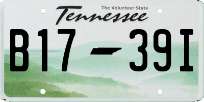TN license plate B1739I