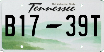 TN license plate B1739T