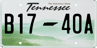 TN license plate B1740A