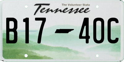 TN license plate B1740C