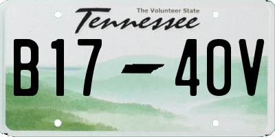 TN license plate B1740V