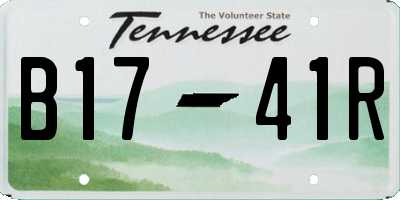 TN license plate B1741R