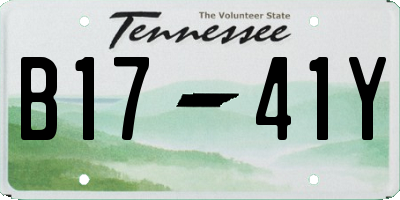 TN license plate B1741Y