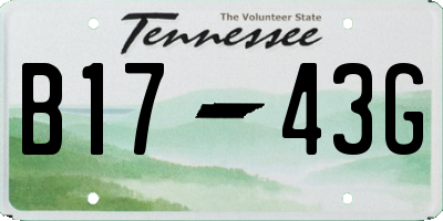 TN license plate B1743G