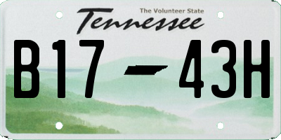 TN license plate B1743H