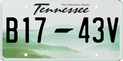 TN license plate B1743V