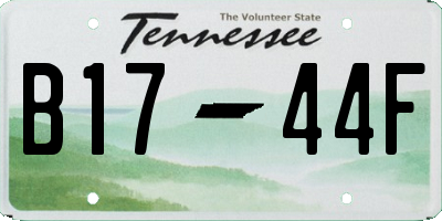 TN license plate B1744F