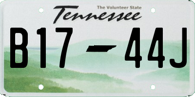 TN license plate B1744J