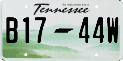 TN license plate B1744W