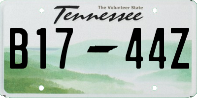 TN license plate B1744Z