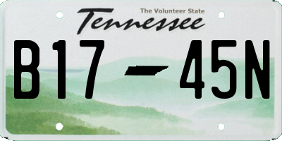 TN license plate B1745N