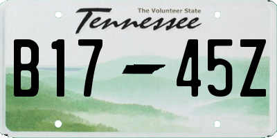 TN license plate B1745Z