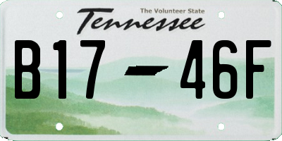 TN license plate B1746F