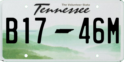 TN license plate B1746M