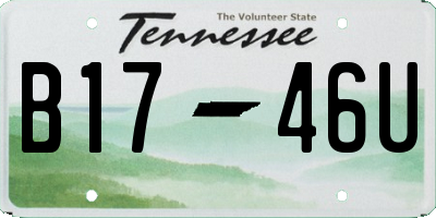 TN license plate B1746U