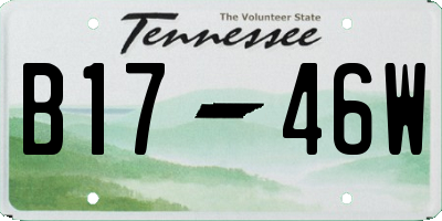 TN license plate B1746W