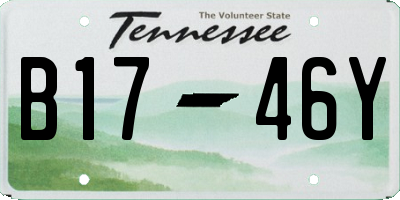 TN license plate B1746Y