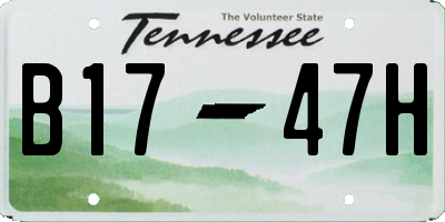 TN license plate B1747H